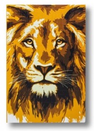 BÍblia: letra grande capa dura leão de ouro
